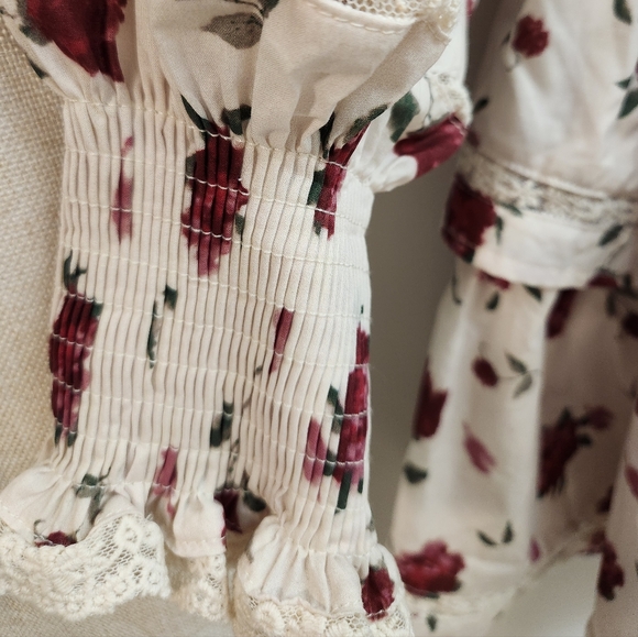 Vicky Floral Ruffled Mini Off The Shoulder Dress  - Picture 2 of 5